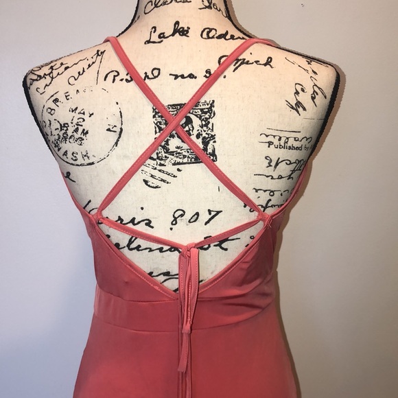 Charlotte Russe Silky Peach Dress - Picture 9 of 11